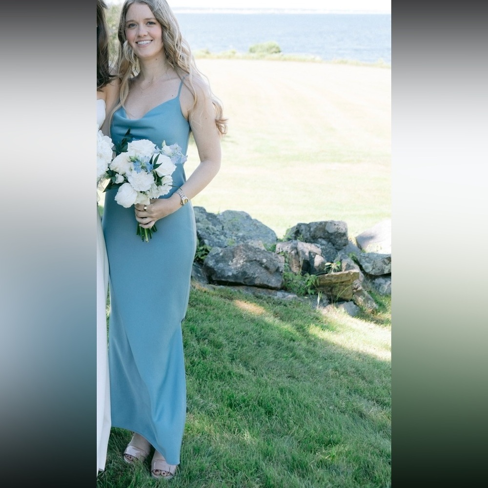 BHLDN Blue Spaghetti Strap Gown for Brides